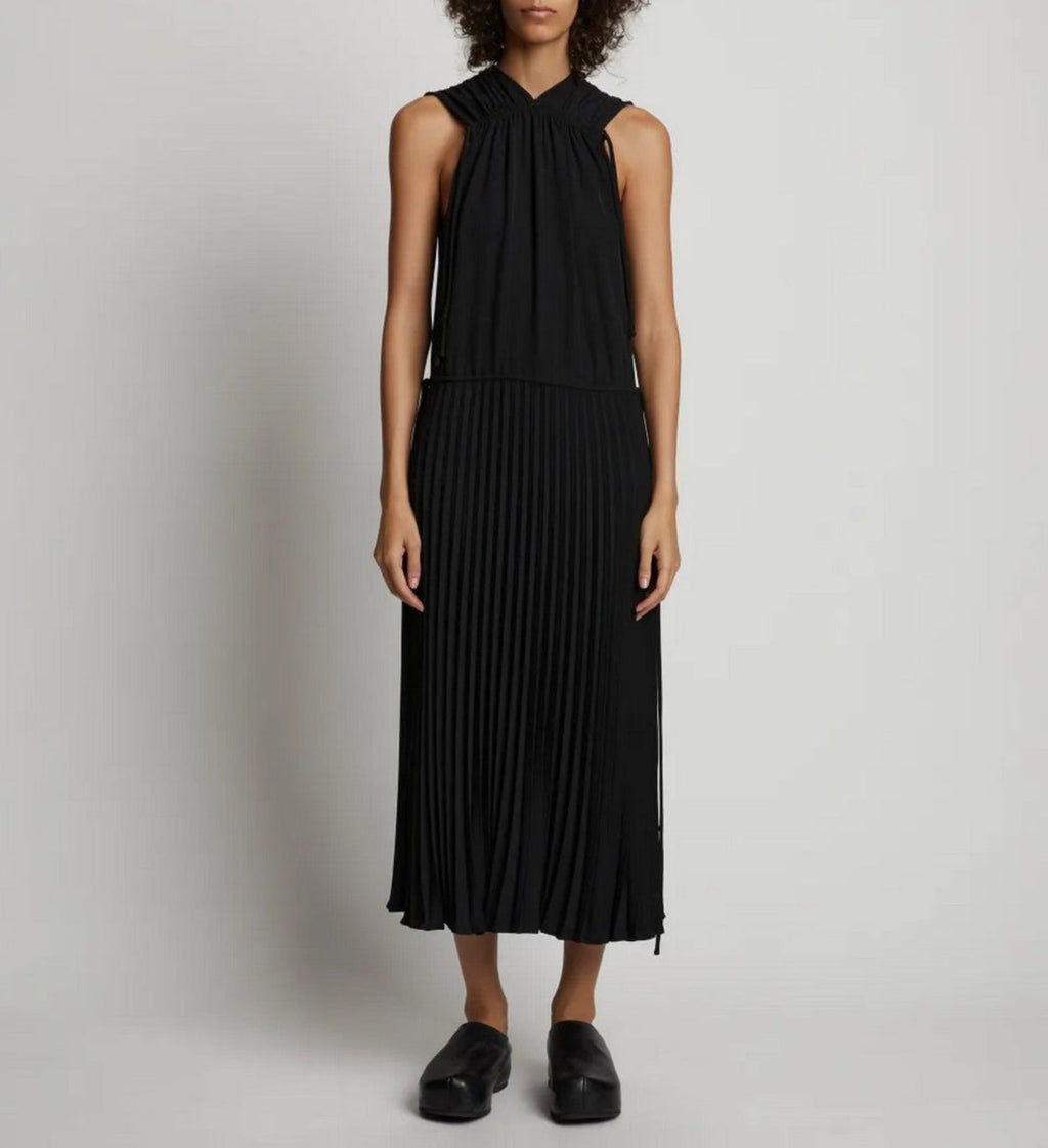 Proenza Schouler - Pleatable Crepe Drawstring Dress - Black - Mujer