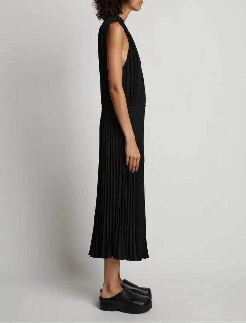 Proenza Schouler - Pleatable Crepe Drawstring Dress - Black - Mujer