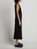 Proenza Schouler - Vestido de crepé plisado con cordón - Negro - Mujer