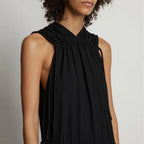 Proenza Schouler - Pleatable Crepe Drawstring Dress - Black - Mujer