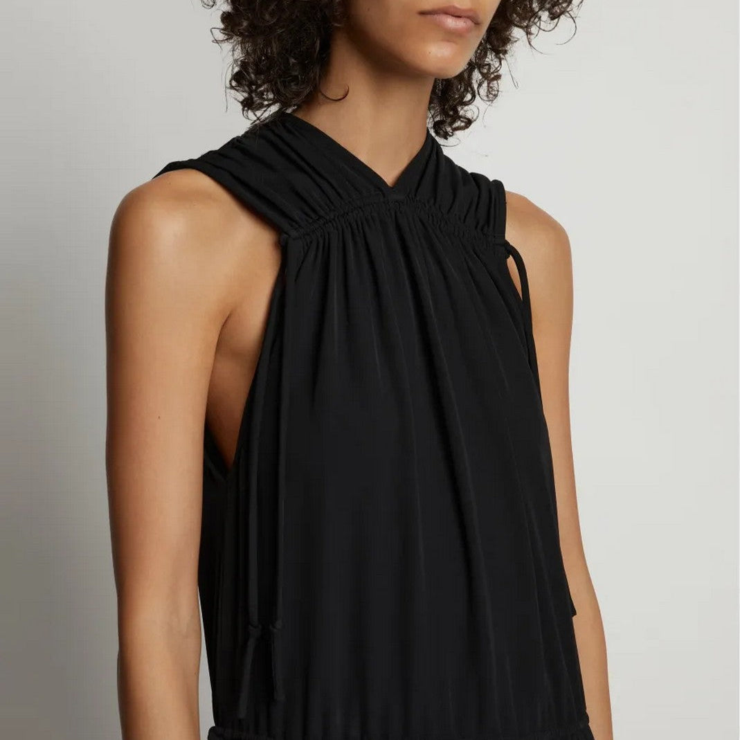 Proenza Schouler - Pleatable Crepe Drawstring Dress - Black - Mujer