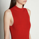 Proenza Schouler - Sleeveless Cashfeel Mini Dress - Vermillion - Femme