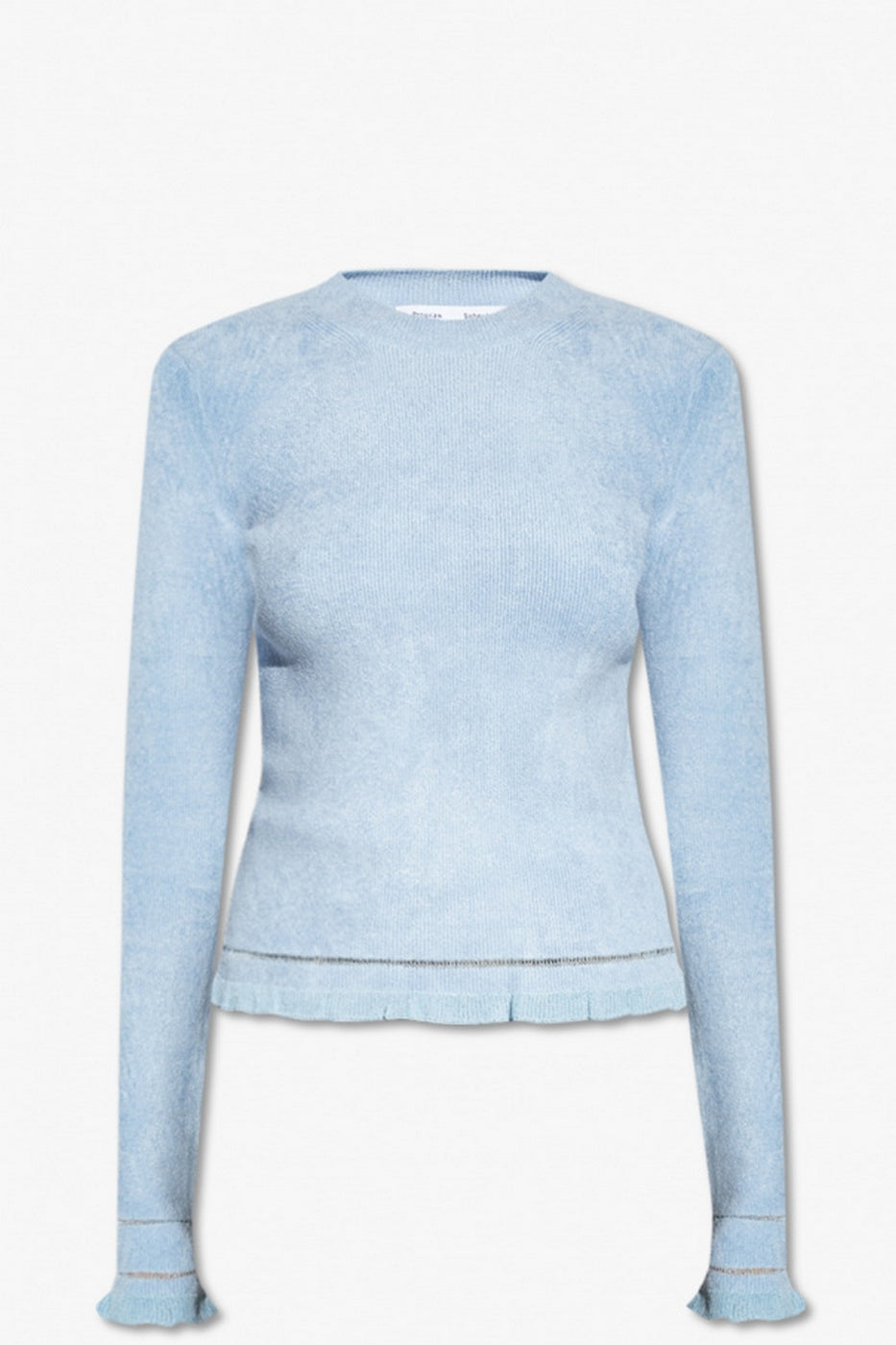Proenza Schouler - Cropped Turtleneck Chenille Sweater - Periwinkle - Femme