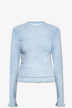 Proenza Schouler - Cropped Turtleneck Chenille Sweater - Periwinkle - Femme