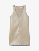 Proenza Schouler - Vinyl V-Neck Shift Dress - Fawn - Femme