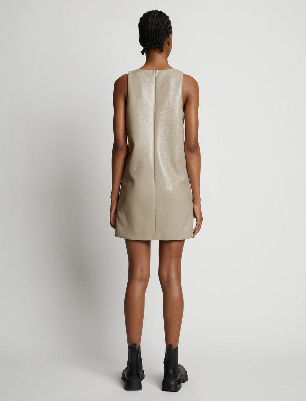 Proenza Schouler - Vinyl V-Neck Shift Dress - Fawn - Mujer