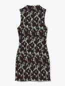 Proenza Schouler - Printed Smocked Mini Dress - Mint/Black - Femme