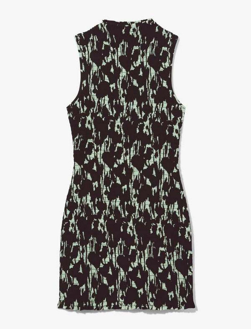 Proenza Schouler - Printed Smocked Mini Dress - Mint/Black - Femme