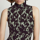Proenza Schouler - Printed Smocked Mini Dress - Mint/Black - Femme