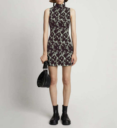 Proenza Schouler - Printed Smocked Mini Dress - Mint/Black - Femme
