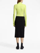 Proenza Schouler - Long Sleeve Jersey Button Top - Lime - Femme