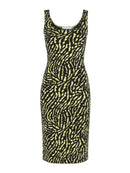Proenza Schouler - Animal Jacquard Tank Top Dress - Black/Lime - Femme