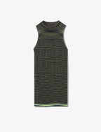 Proenza Schouler - Space Dye Mock Neck Tank Top - Navy/Lime/Black - Women