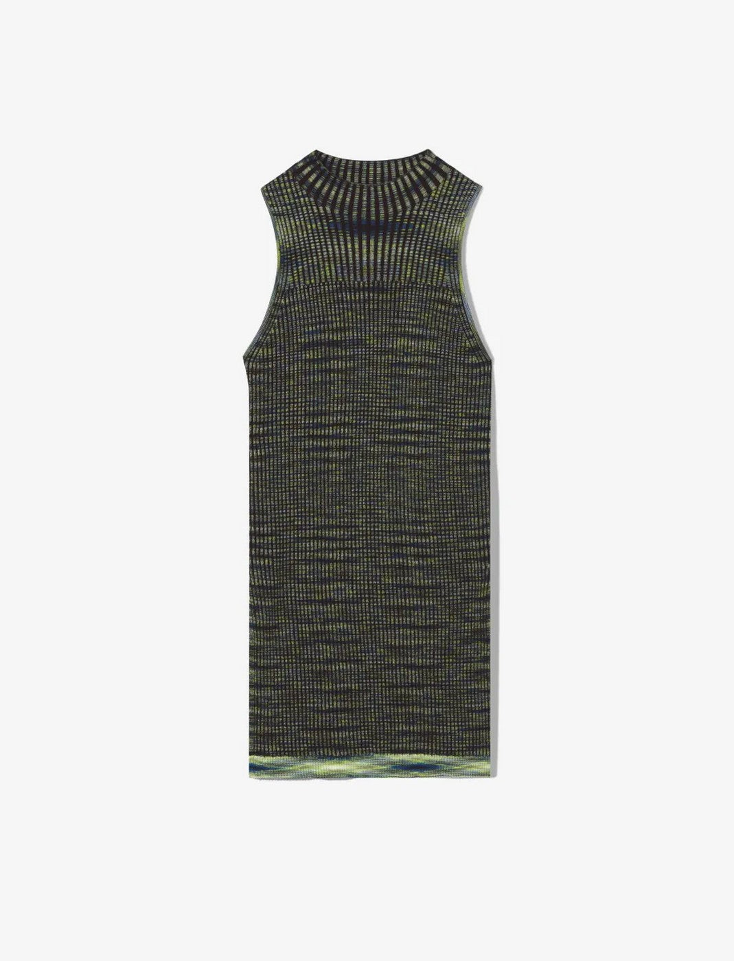 Proenza Schouler - Space Dye Mock Neck Tank Top - Navy/Lime/Black - Women