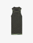 Proenza Schouler - Space Dye Mock Neck Tank Top - Navy/Lime/Black - Femme