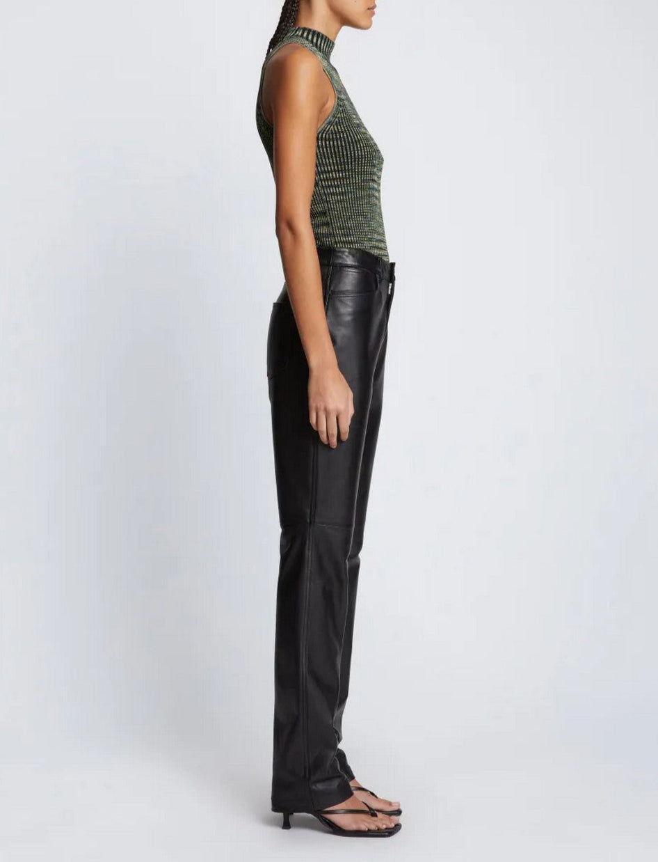Proenza Schouler - Space Dye Mock Neck Tank Top - Navy/Lime/Black - Women