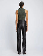 Proenza Schouler - Space Dye Mock Neck Tank Top - Navy/Lime/Black - Women