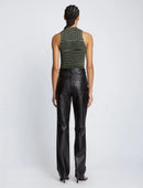 Proenza Schouler - Space Dye Mock Neck Tank Top - Navy/Lime/Black - Femme