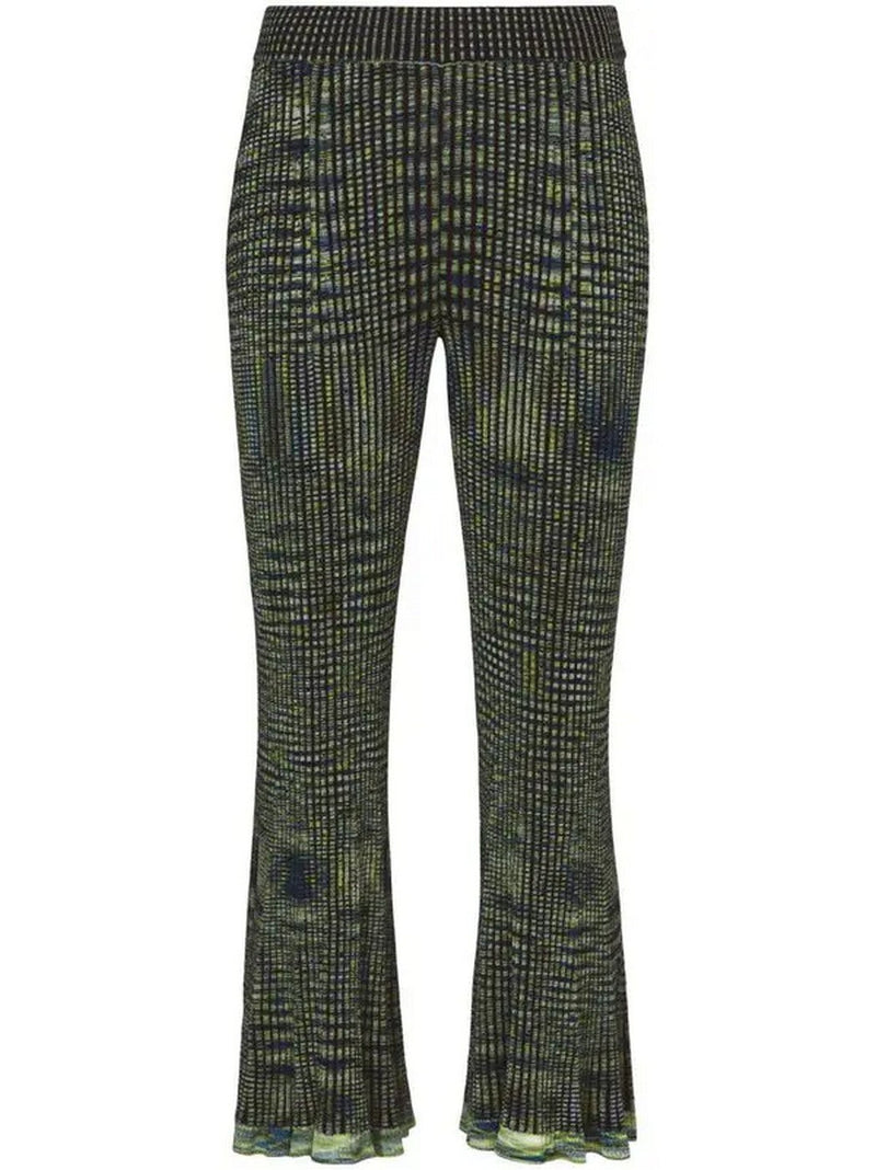 Proenza Schouler - Space Dye Knit Pant - Navy/Lime/Black - Femme