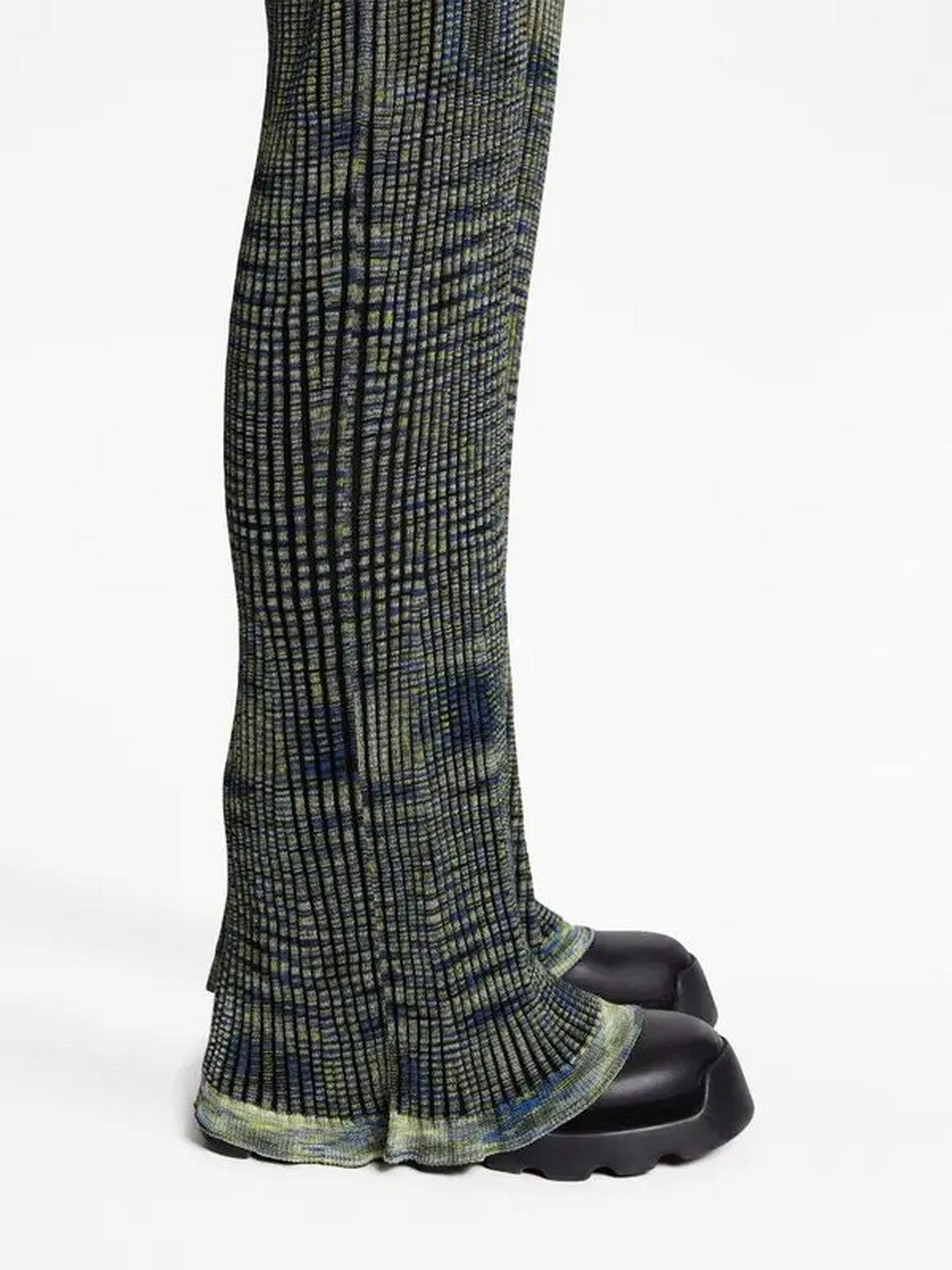Proenza Schouler - Space Dye Knit Pant - Navy/Lime/Black - Femme