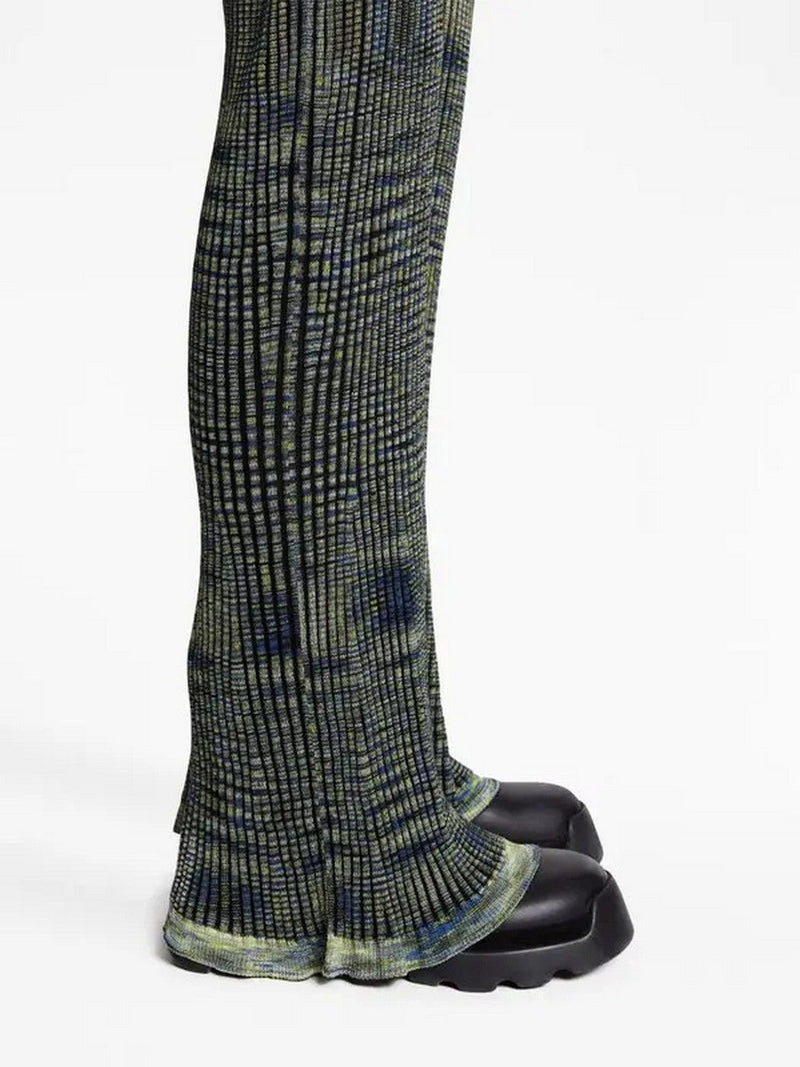 Proenza Schouler - Space Dye Knit Pant - Navy/Lime/Black - Femme