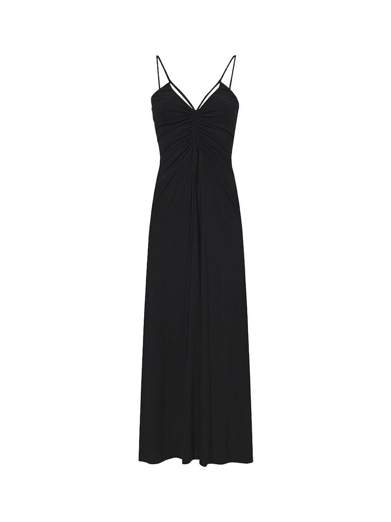 Proenza Schouler - Matte Crepe Spaghetti Dress - Black - Femme