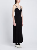 Proenza Schouler - Matte Crepe Spaghetti Dress - Black - Femme