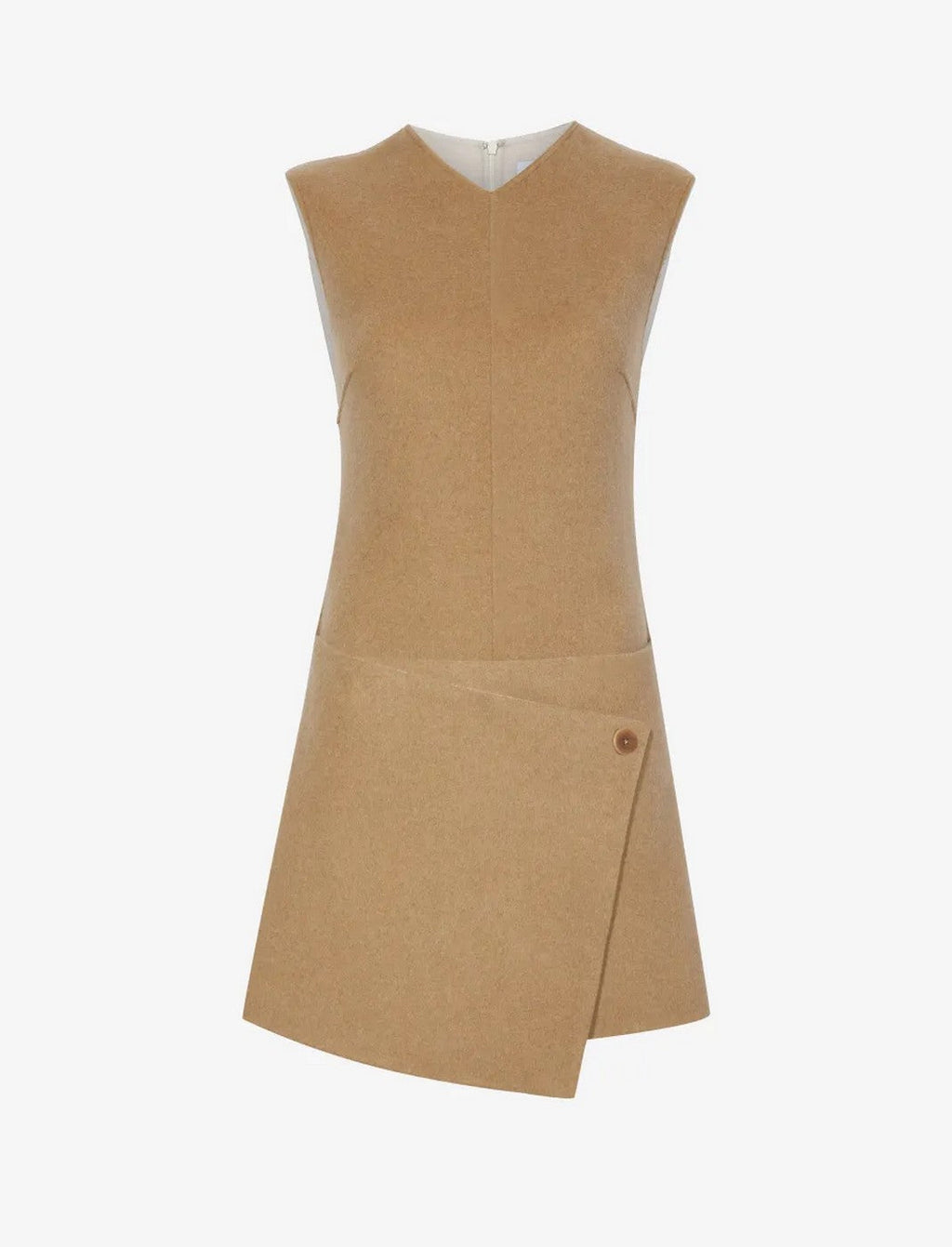 Proenza Schouler - Melton Double Face Dress - Camel / Off White - Femme