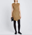 Proenza Schouler - Melton Double Face Dress - Camel / Off White - Femme