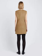 Proenza Schouler - Melton Double Face Dress - Camel / Off White - Femme
