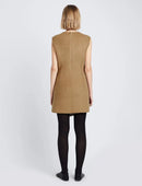 Proenza Schouler - Melton Double Face Dress - Camel / Off White - Femme