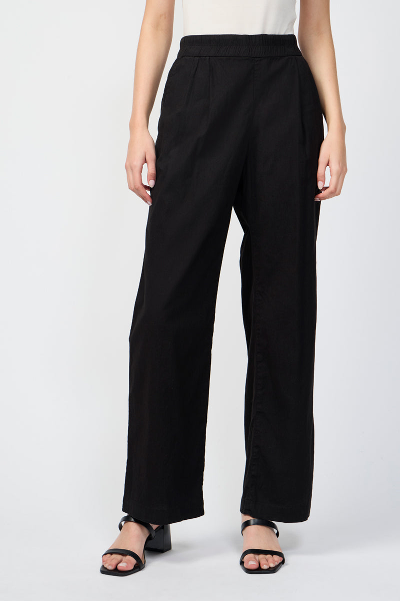 Pantalon À Double Pli - Noir - Femme