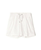 Double-Pleated Walking Shorts - White - Women
