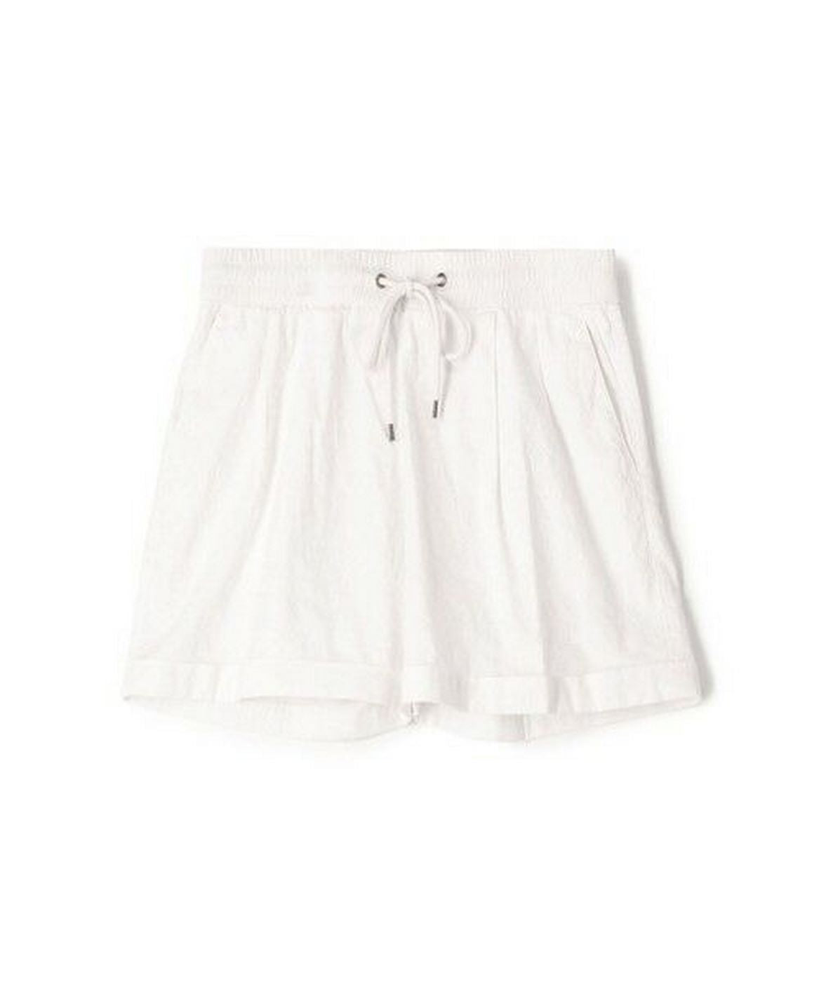 Double-Pleated Walking Shorts - White - Women
