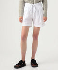 Double-Pleated Walking Shorts - White - Women