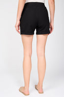 Shorts de senderismo con doble plisado - Negro - Mujer
