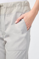 Pantalones utilitarios drapeados ligeros - Mineral - Mujer