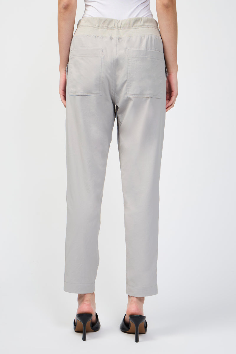 Pantalones utilitarios drapeados ligeros - Mineral - Mujer