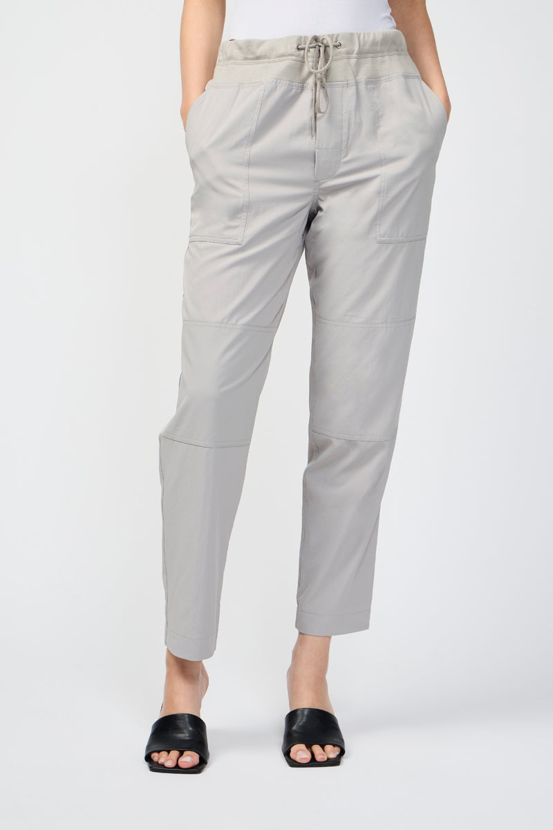 Pantalones utilitarios drapeados ligeros - Mineral - Mujer