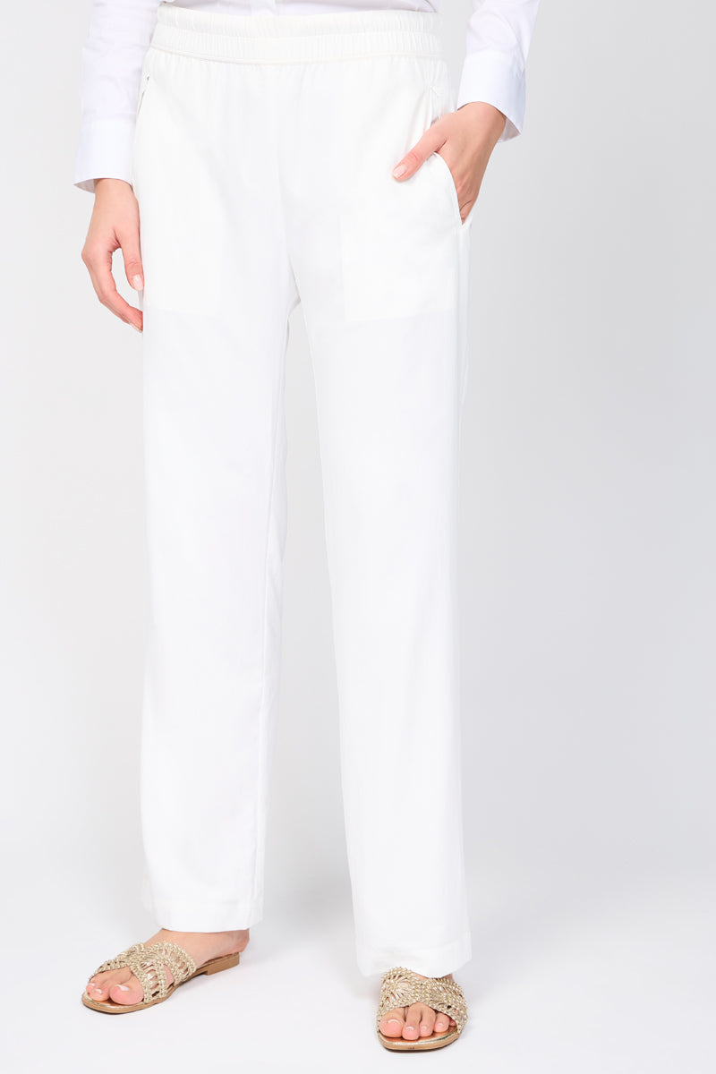 Pantalón fluido ligero - Blanco - Mujer