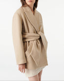 Manteau Court Ceinturé Oneria - Beige - Femme