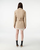 Manteau Court Ceinturé Oneria - Beige - Femme