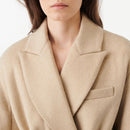 Manteau Court Ceinturé Oneria - Beige - Femme