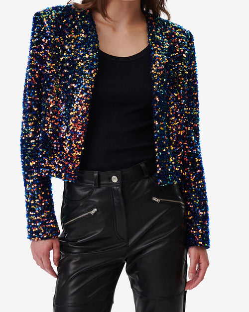 Veste Multicolore À Sequins Daphne - Shiny Blue Multico