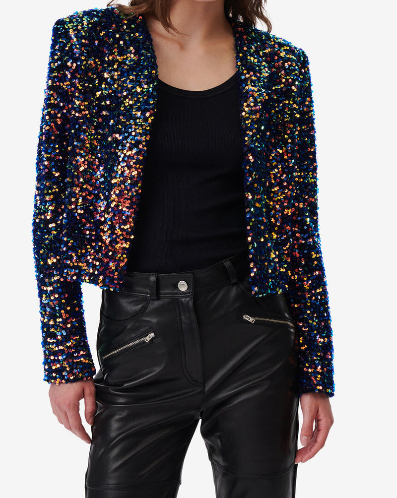 Veste Multicolore À Sequins Daphne - Shiny Blue Multico