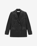 Veste De Tailleur En Cuir Doumi - Black