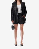 Veste De Tailleur En Cuir Doumi - Black