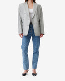 Veste De Tailleur En Cuir Doumi - Smoke Grey