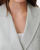 Veste De Tailleur En Cuir Doumi - Smoke Grey