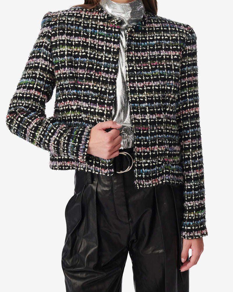 Veste Multicolore En Tweed Juane - Black Multico